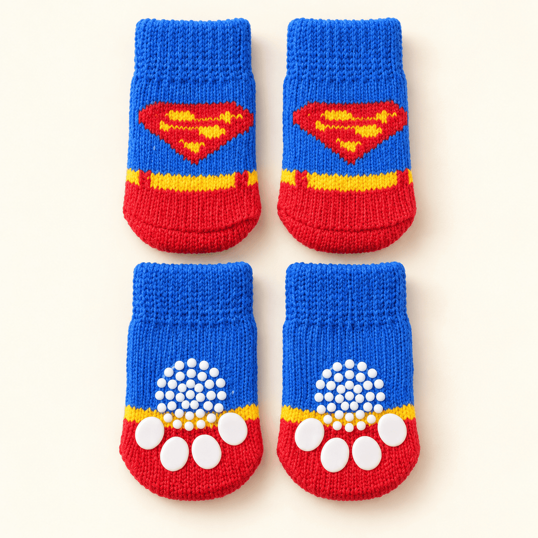 Pawtique PawStep™ Non-Slip Knitted Dog Socks · 4-Piece Set - Pawtique