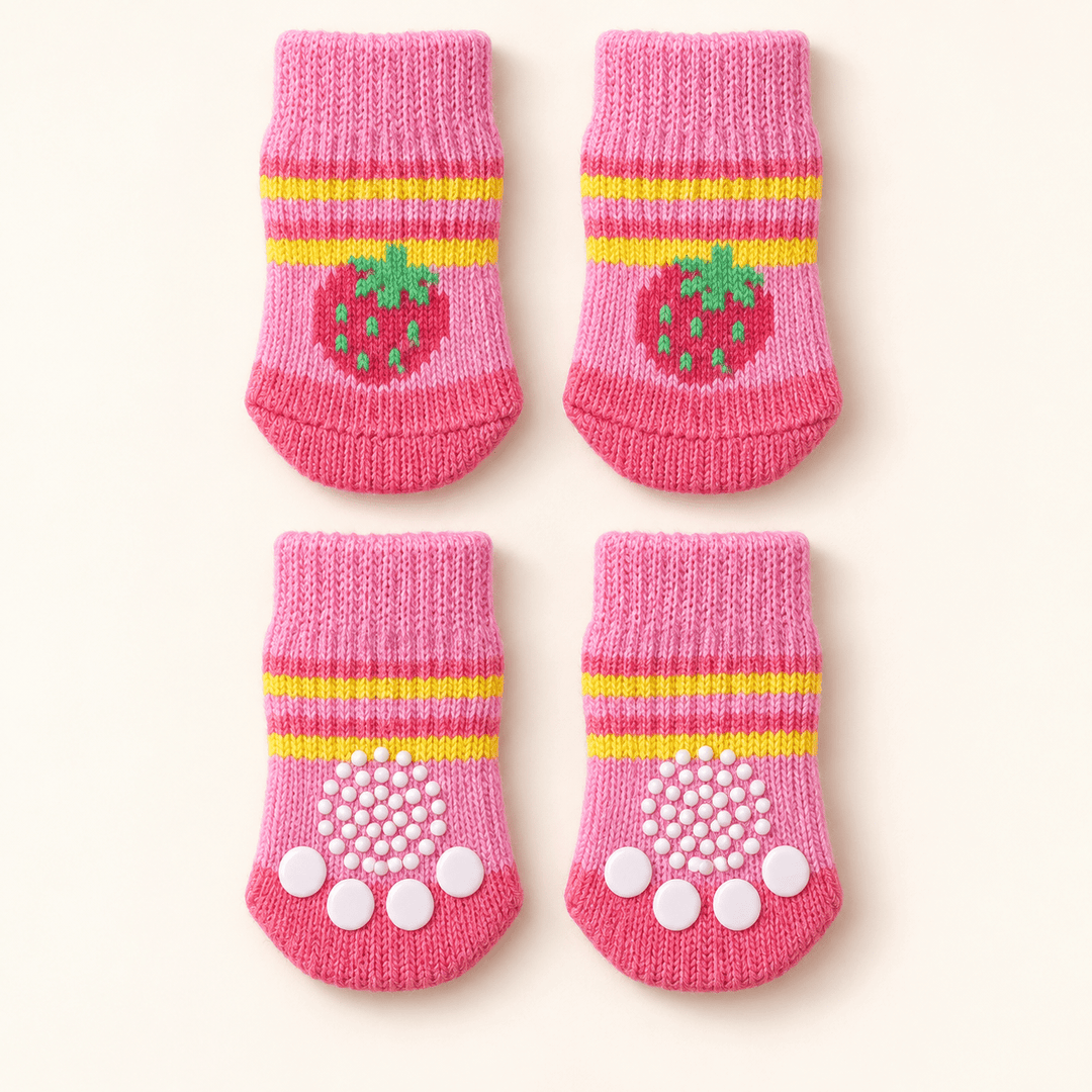 Pawtique PawStep™ Non-Slip Knitted Dog Socks · 4-Piece Set - Pawtique