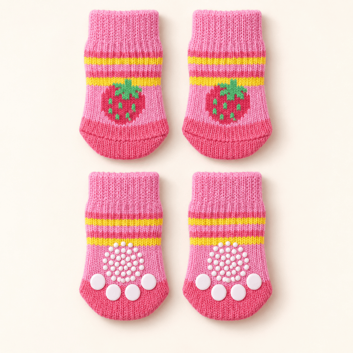 Pawtique PawStep™ Non-Slip Knitted Dog Socks · 4-Piece Set - Pawtique