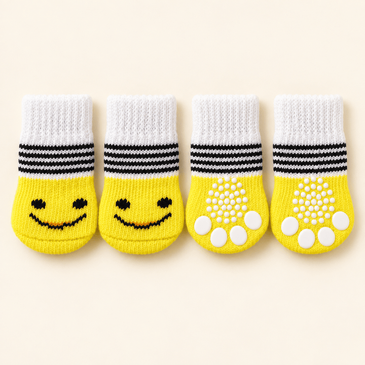 Pawtique PawStep™ Non-Slip Knitted Dog Socks · 4-Piece Set - Pawtique