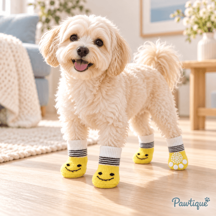 Pawtique PawStep™ Non-Slip Knitted Dog Socks · 4-Piece Set - Pawtique