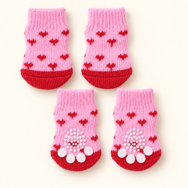 Pawtique PawStep™ Non-Slip Knitted Dog Socks · 4-Piece Set - Pawtique