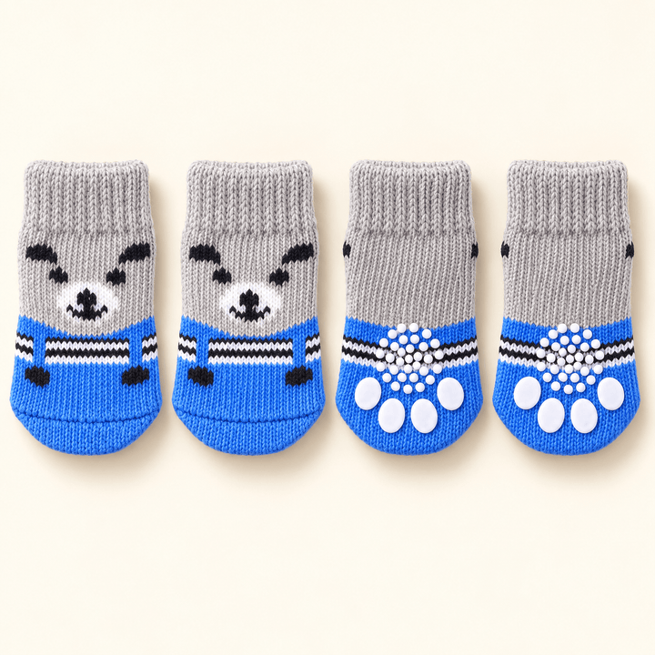 Pawtique PawStep™ Non-Slip Knitted Dog Socks · 4-Piece Set - Pawtique