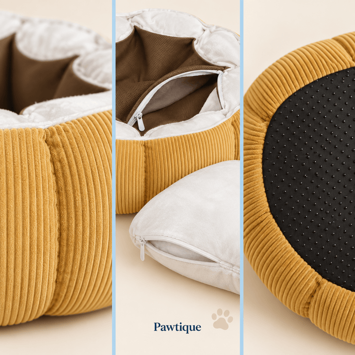 Pawtique PetalNest™ Round Corduroy Pet Bed - Pawtique