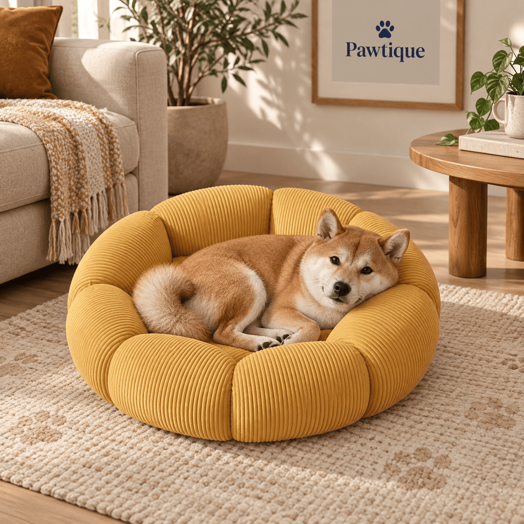 Pawtique PetalNest™ Round Corduroy Pet Bed - Pawtique