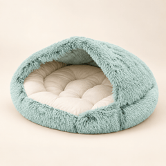 Pawtique PitaNest™ Semi-Enclosed Plush Pet Bed - Pawtique