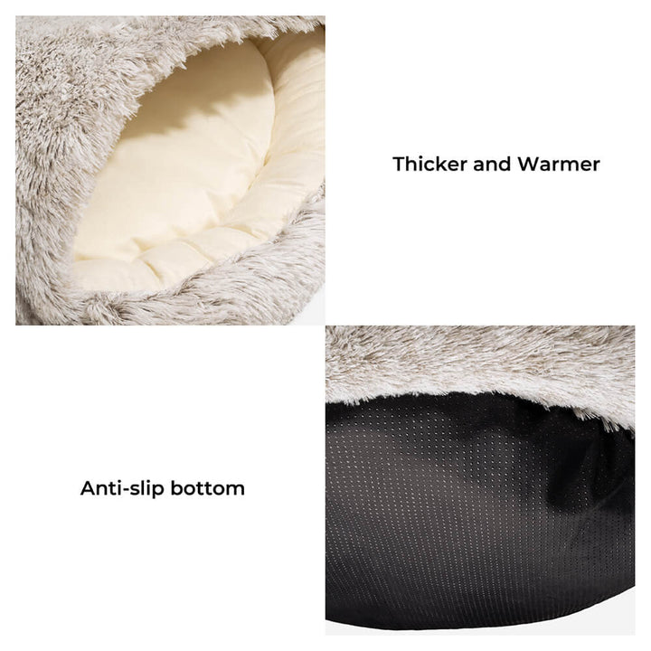 Pawtique PitaNest™ Semi-Enclosed Plush Pet Bed - Pawtique