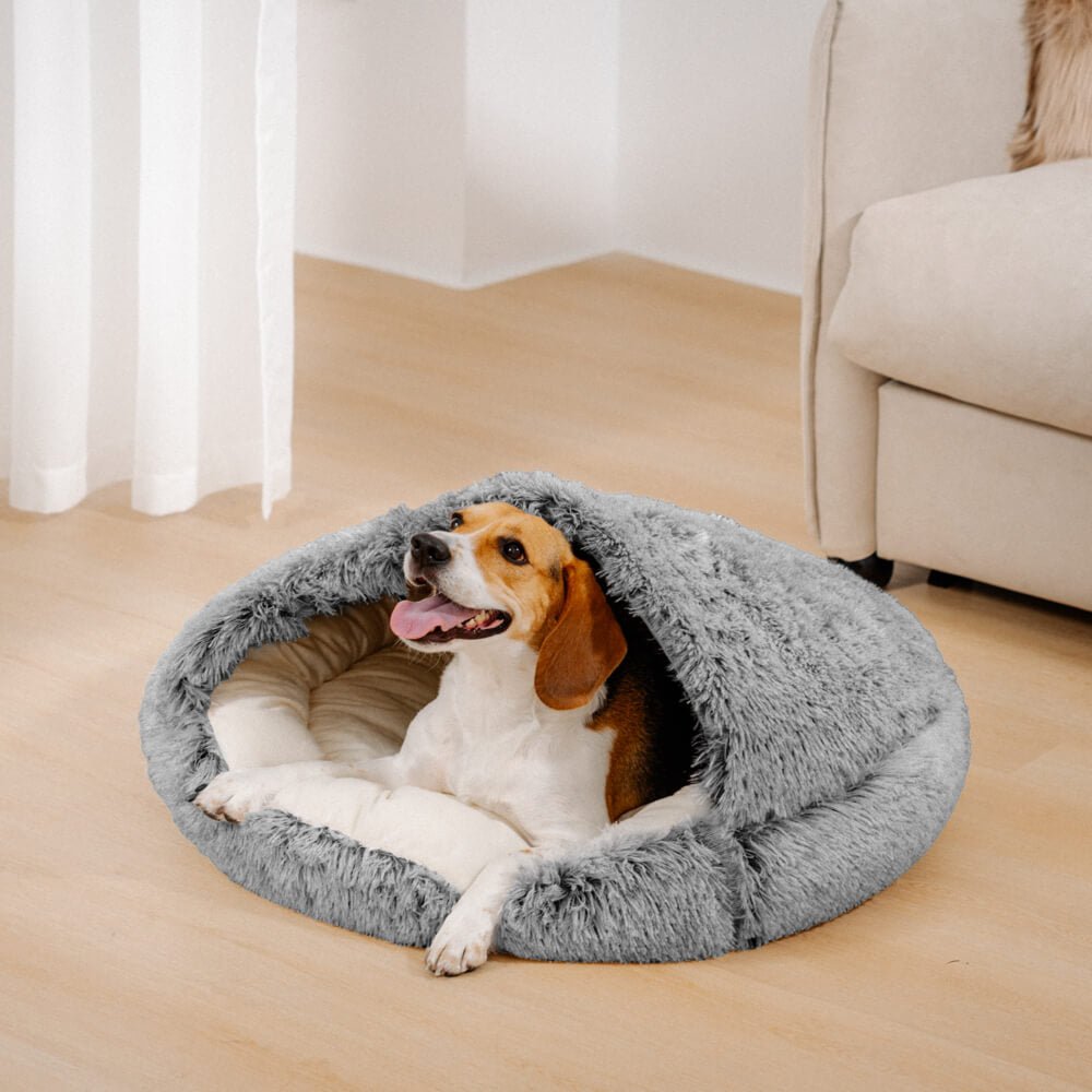 Pawtique PitaNest™ Semi-Enclosed Plush Pet Bed - Pawtique