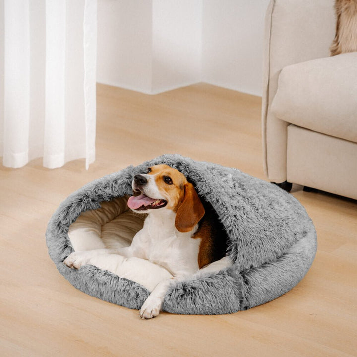 Pawtique PitaNest™ Semi-Enclosed Plush Pet Bed - Pawtique