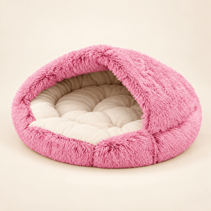Pawtique PitaNest™ Semi-Enclosed Plush Pet Bed - Pawtique