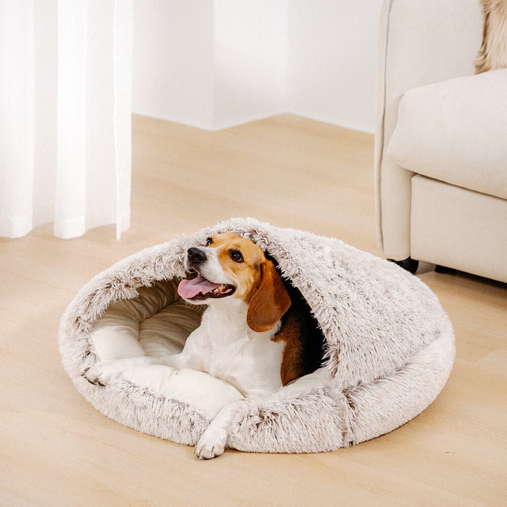 Pawtique PitaNest™ Semi-Enclosed Plush Pet Bed - Pawtique