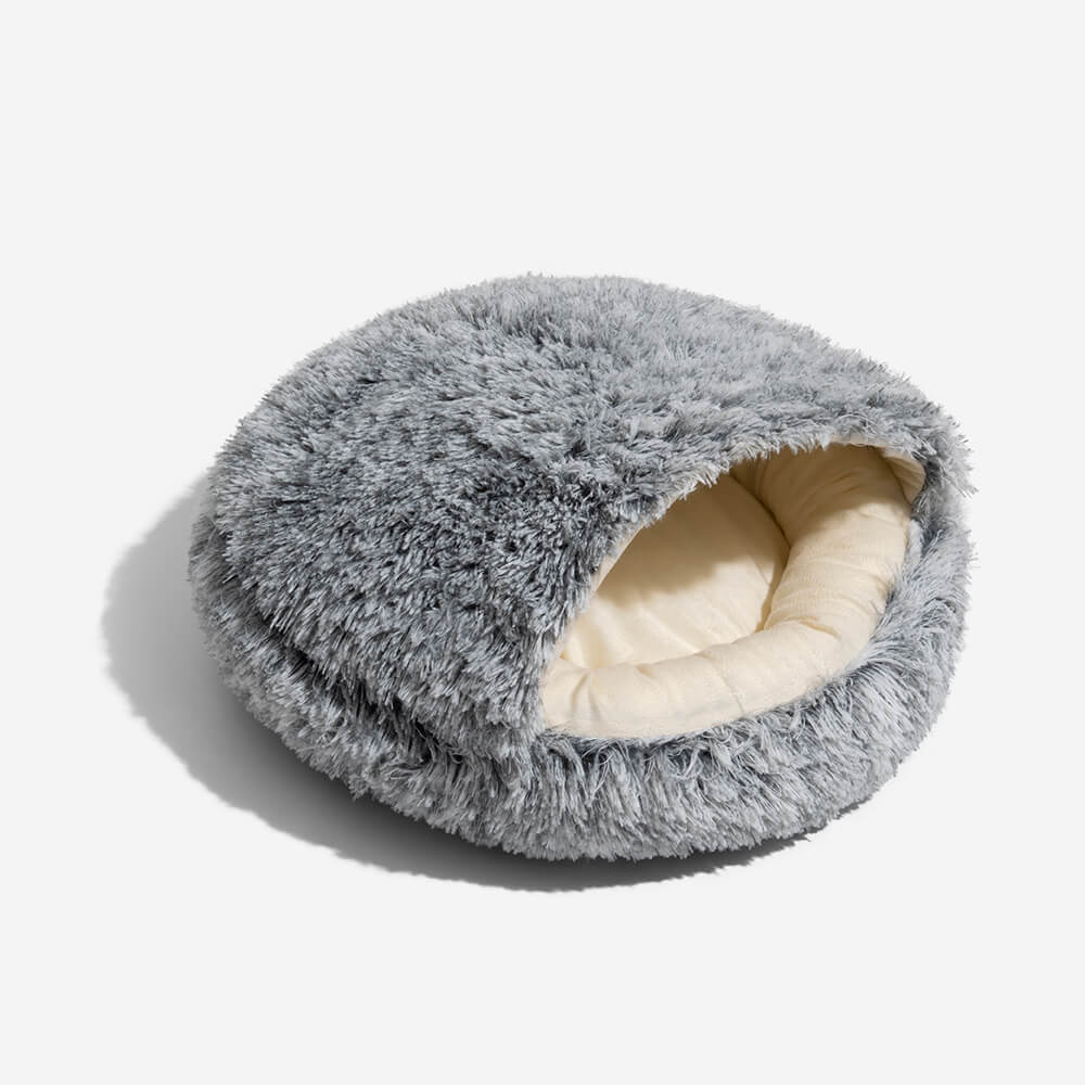 Pawtique PitaNest™ Semi-Enclosed Plush Pet Bed - Pawtique