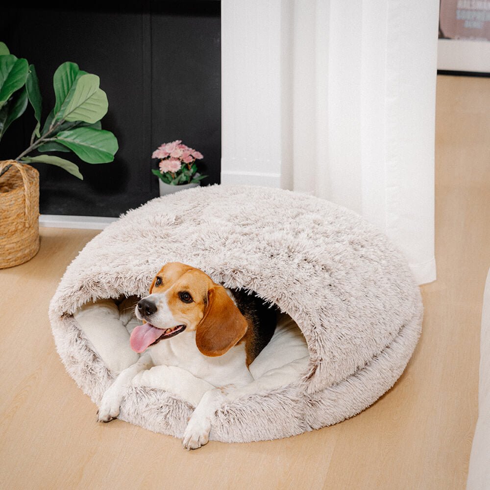 Pawtique PitaNest™ Semi-Enclosed Plush Pet Bed - Pawtique
