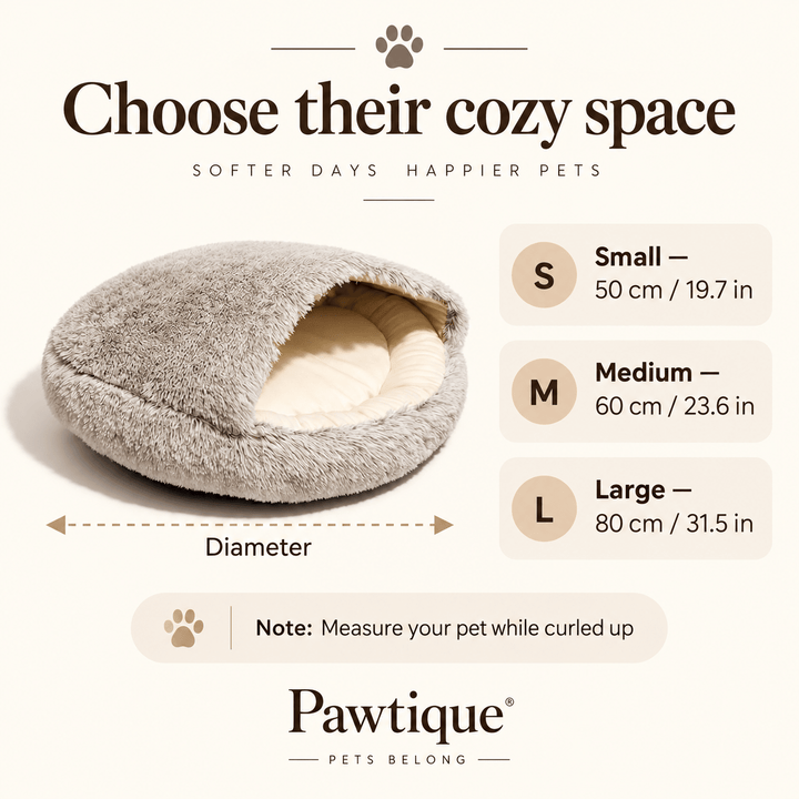 Pawtique PitaNest™ Semi-Enclosed Plush Pet Bed - Pawtique