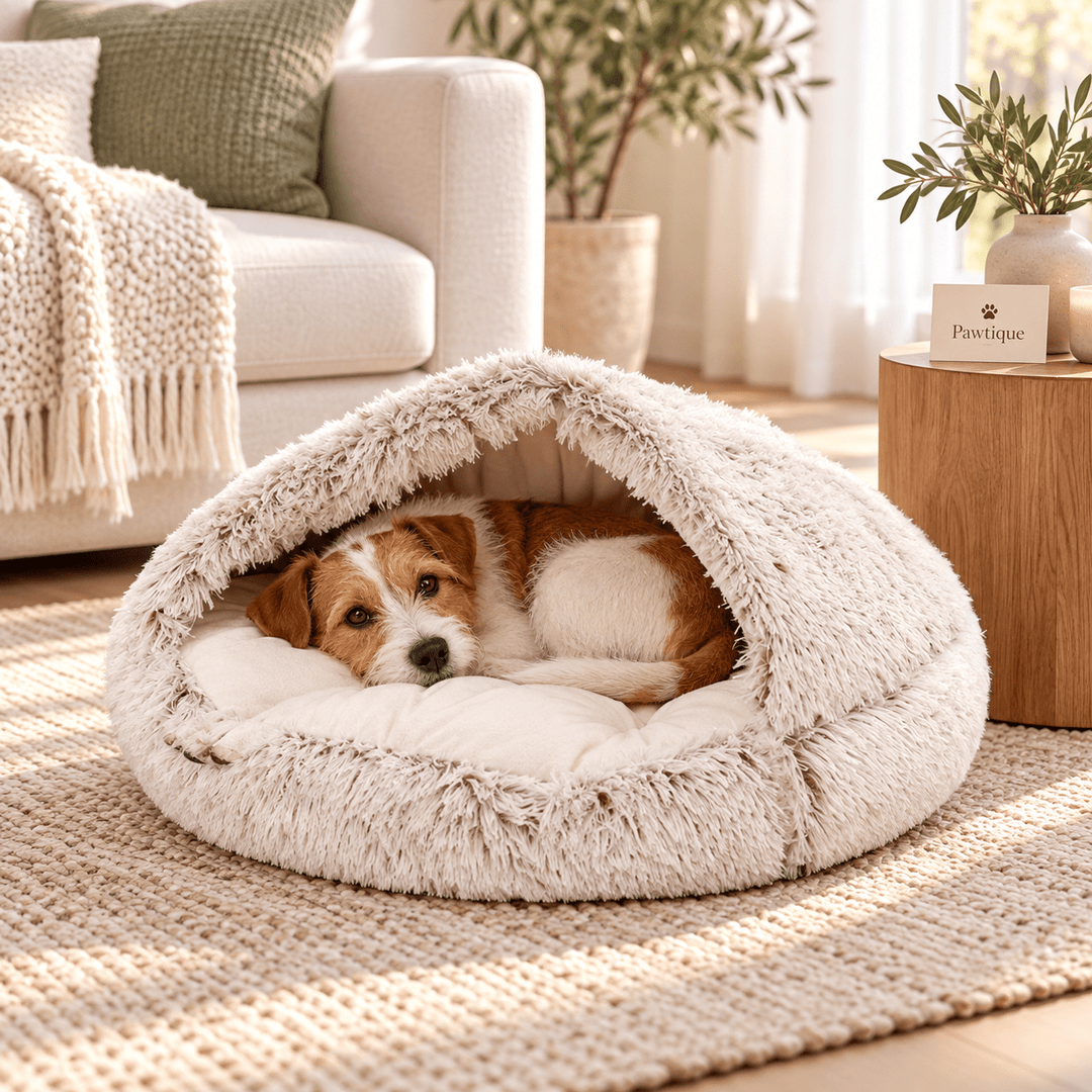 Pawtique PitaNest™ Semi-Enclosed Plush Pet Bed - Pawtique