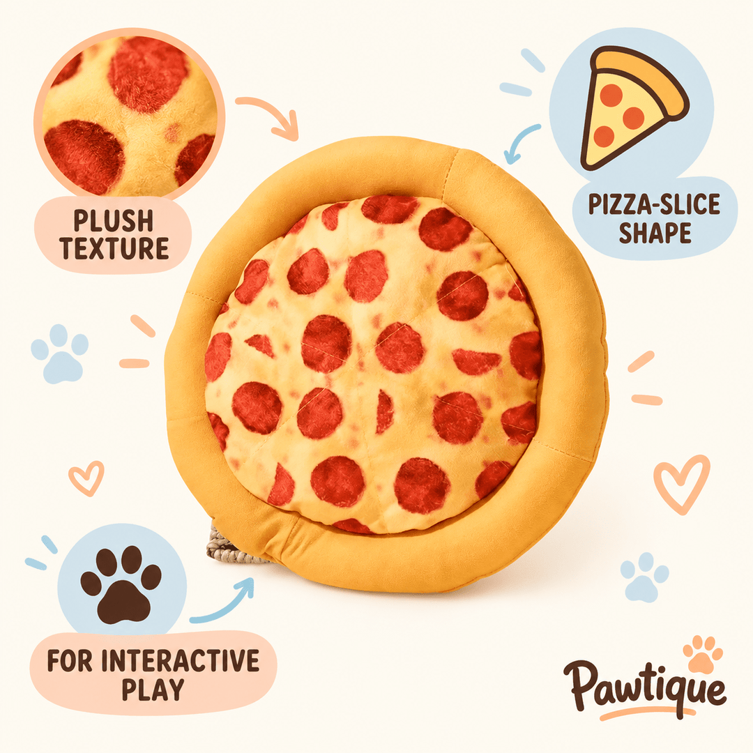 Pawtique PizzaPup™ Plush Squeaky Dog Toy - Pawtique