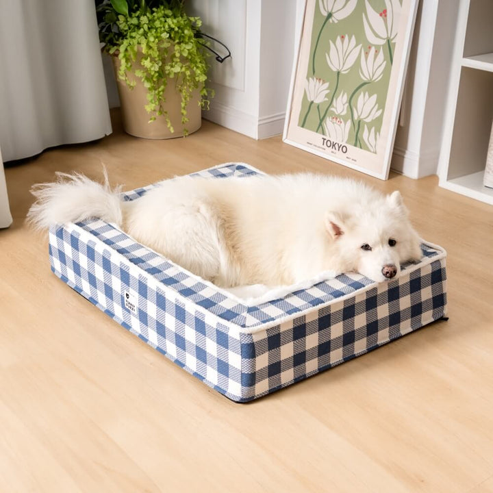 Pawtique PlaidHaven™ Plush Bolster Dog Bed - Pawtique