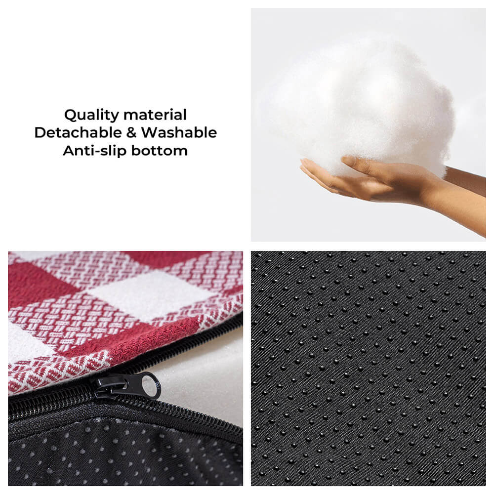 Pawtique PlaidHaven™ Plush Bolster Dog Bed - Pawtique