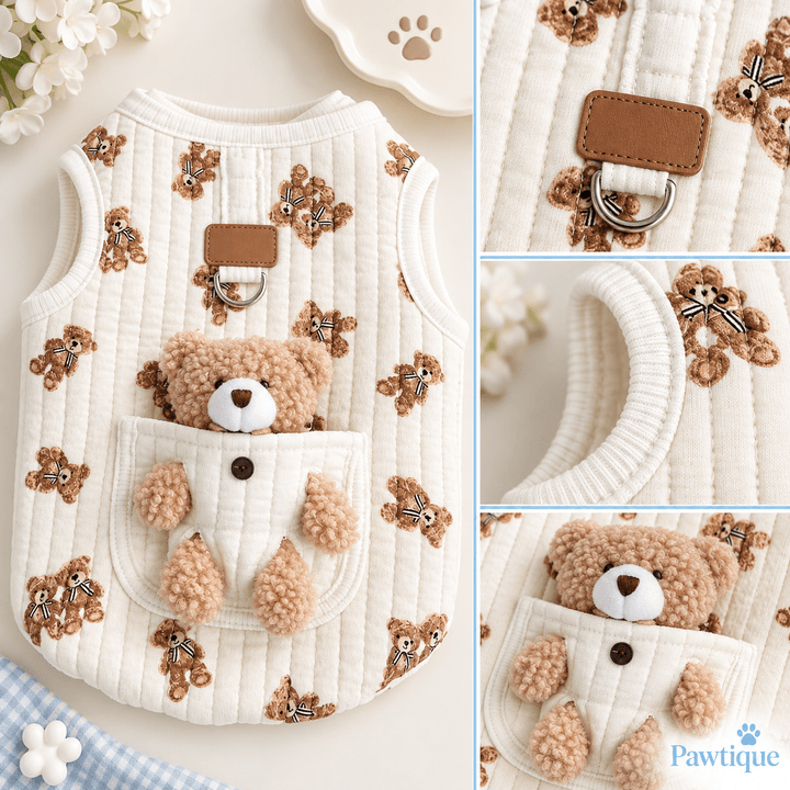Pawtique PocketBear™ Quilted Dog Harness Vest - Pawtique