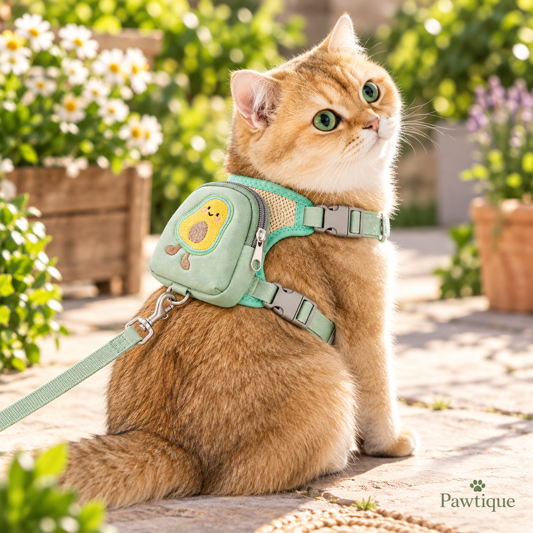 Pawtique PocketPals™ Mesh Cat Harness &amp; Leash Set - Pawtique