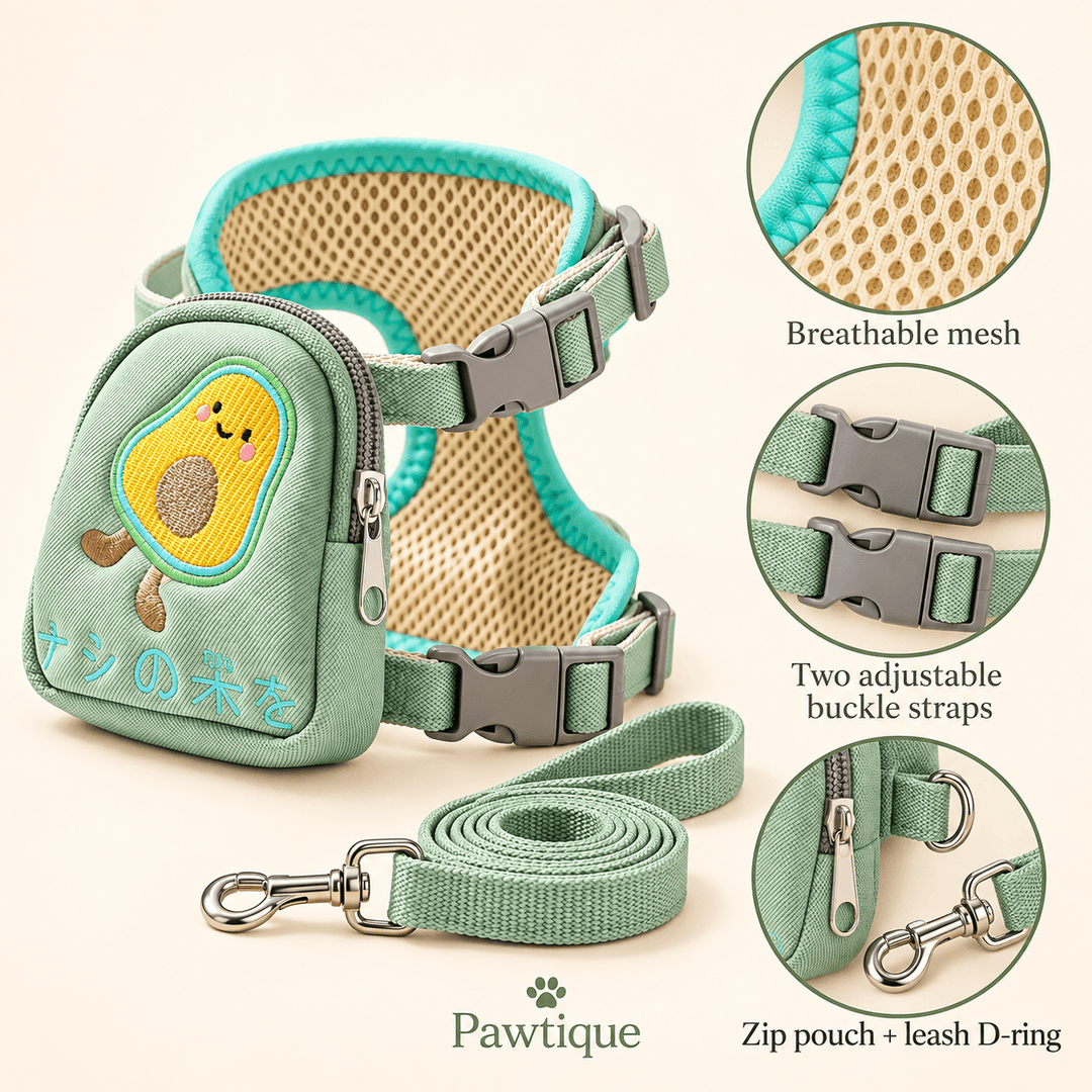 Pawtique PocketPals™ Mesh Cat Harness &amp; Leash Set - Pawtique