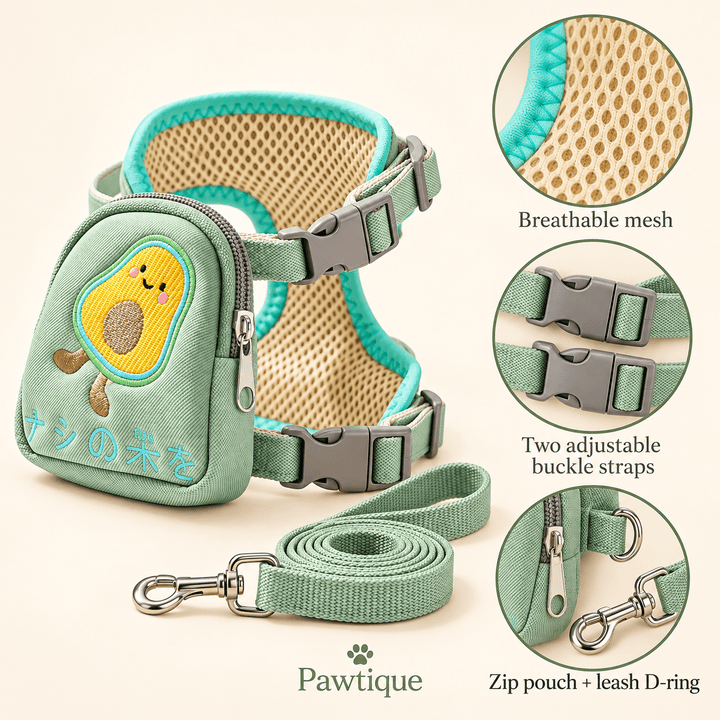 Pawtique PocketPals™ Mesh Cat Harness &amp; Leash Set - Pawtique
