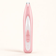 Blush Pink classic pet detail trimmer with narrow blade, translucent near-blade piece and slider control