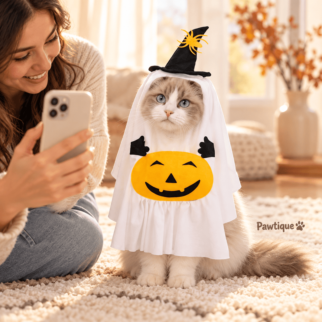 Pawtique Pumpkin Ghost Pet Costume - Pawtique