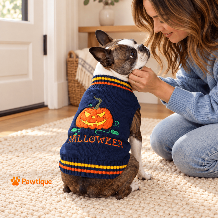 Pawtique Pumpkin Knit companion scene
