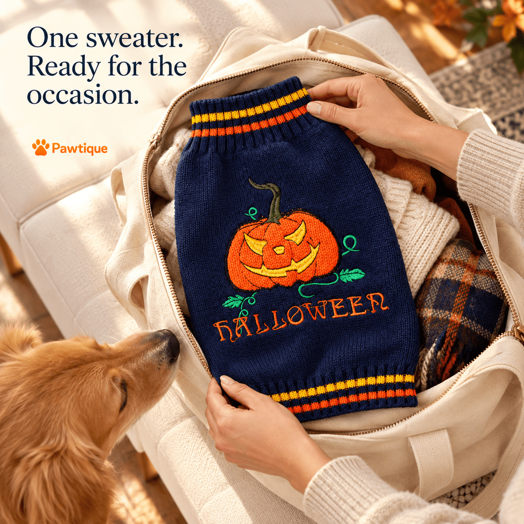Pawtique Pumpkin Knit one sweater