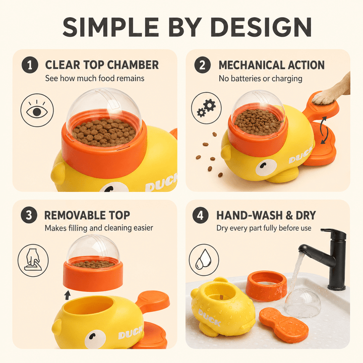 Pawtique Quack &amp; Snack™ Puzzle Treat Dispenser - Pawtique