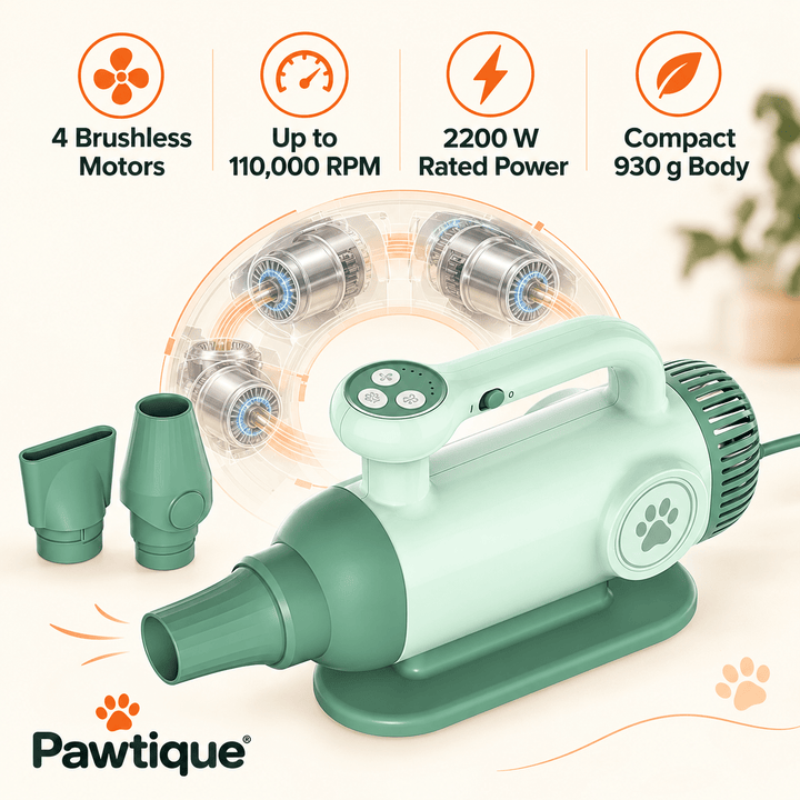 Pawtique QuietFlow™ 220V High-Velocity Pet Dryer - Pawtique
