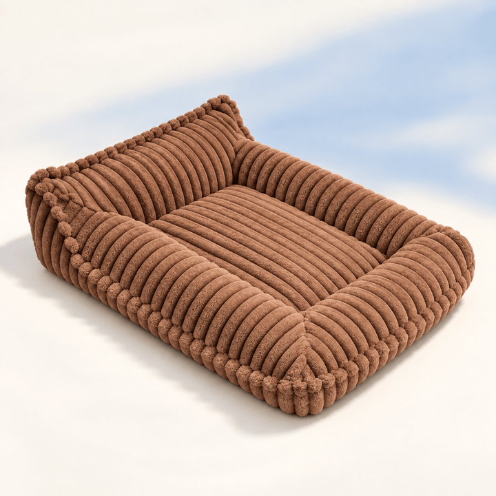 Pawtique RibNest™ Plush Bolster Dog Sofa Bed - Pawtique