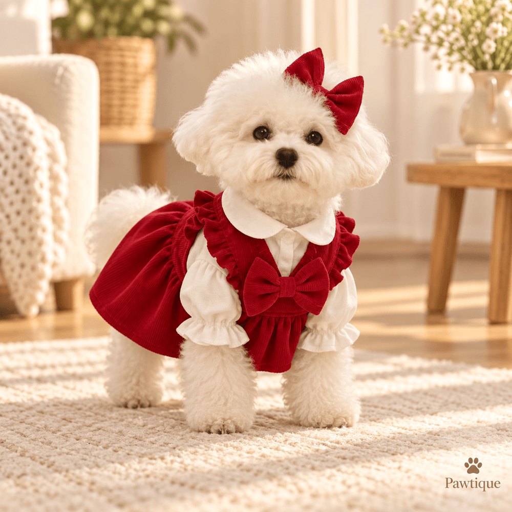 Pawtique RubyBelle™ 3-Piece Dog Dress Set - Pawtique