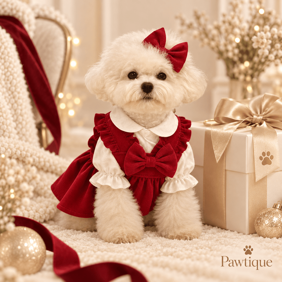Pawtique RubyBelle™ 3-Piece Dog Dress Set - Pawtique