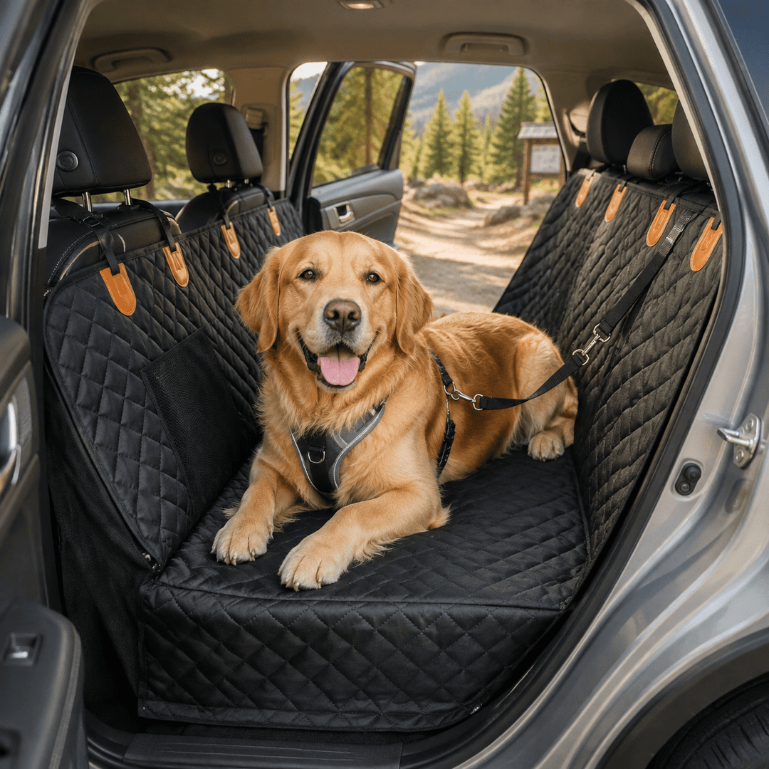 Pawtique SafeRide™ Hard-Bottom Dog Car Hammock - Pawtique