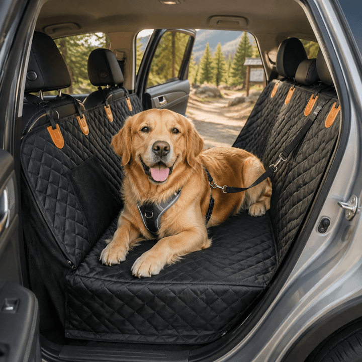 Pawtique SafeRide™ Hard-Bottom Dog Car Hammock - Pawtique