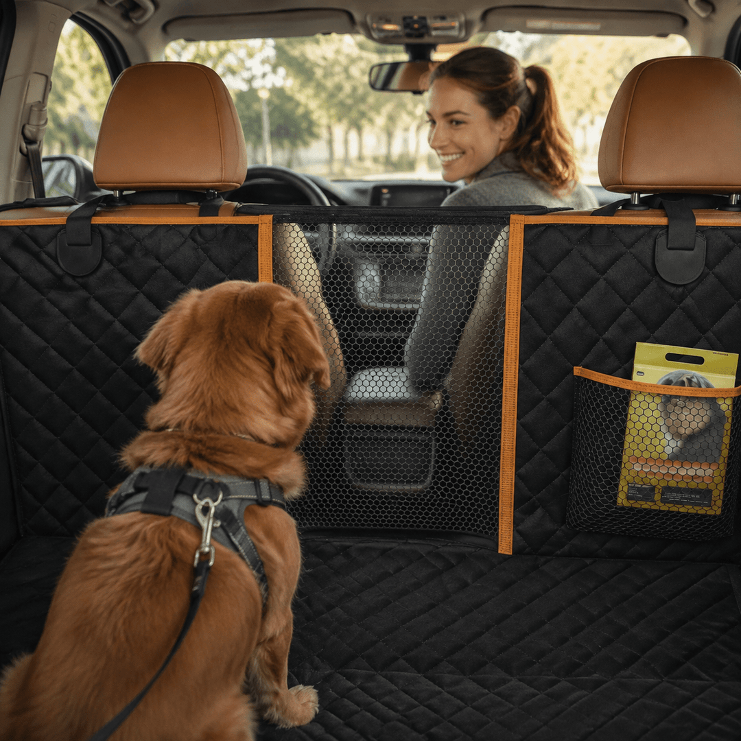 Pawtique SafeRide™ Hard-Bottom Dog Car Hammock - Pawtique