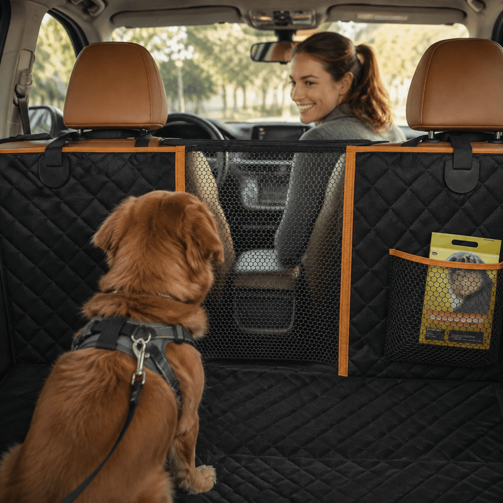 Pawtique SafeRide™ Hard-Bottom Dog Car Hammock - Pawtique