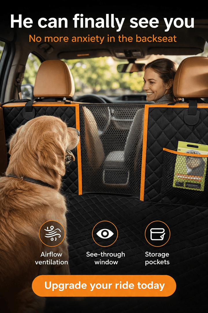 Pawtique SafeRide™ Hard Bottom Dog Car Seat Cover - Pawtique