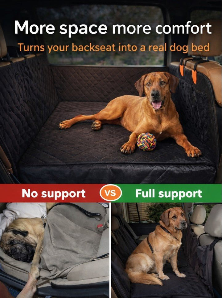 Pawtique SafeRide™ Hard Bottom Dog Car Seat Cover - Pawtique