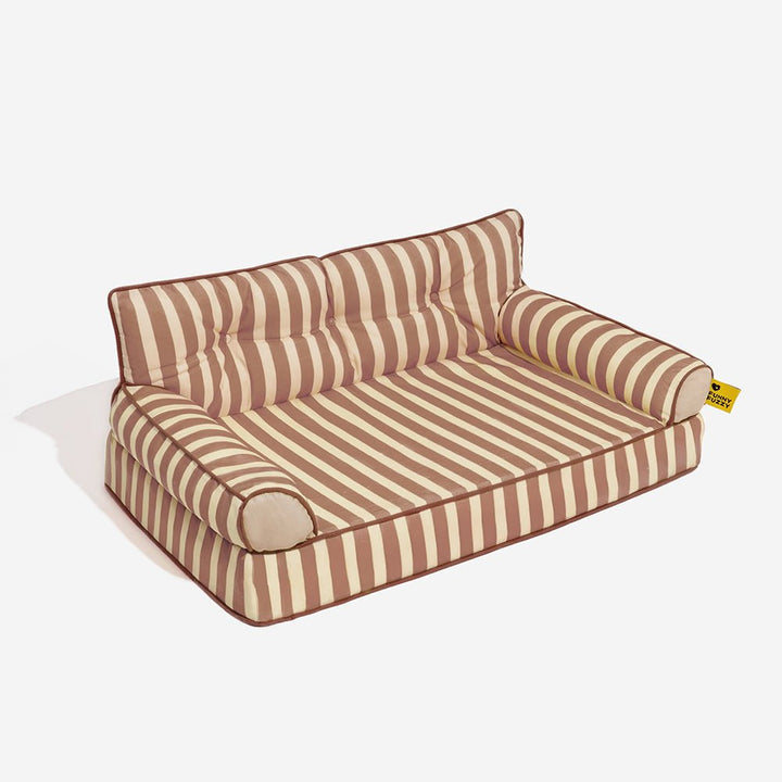 Pawtique SiestaStripe™ Convertible Dog Sofa Bed - Pawtique