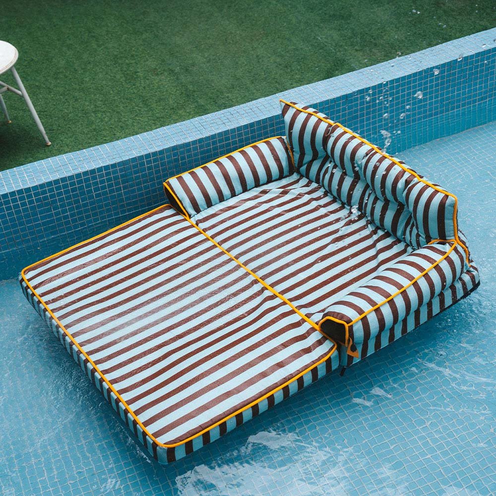 Pawtique SiestaStripe™ Convertible Dog Sofa Bed - Pawtique