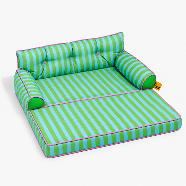 Pawtique SiestaStripe™ Standard or Fold-Out Dog Sofa Bed - Pawtique