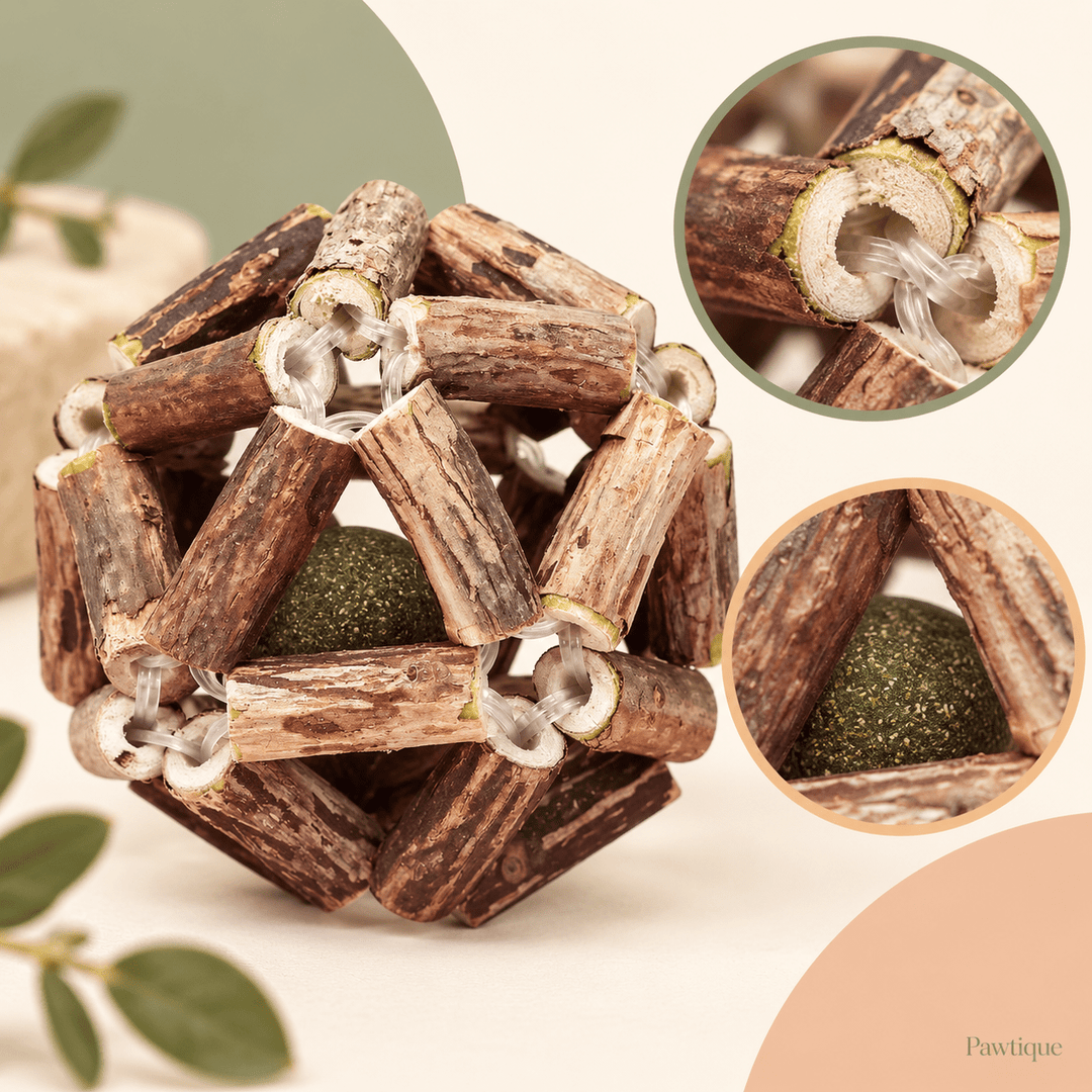 Pawtique Silvervine &amp; Catnip Cage Ball - Pawtique