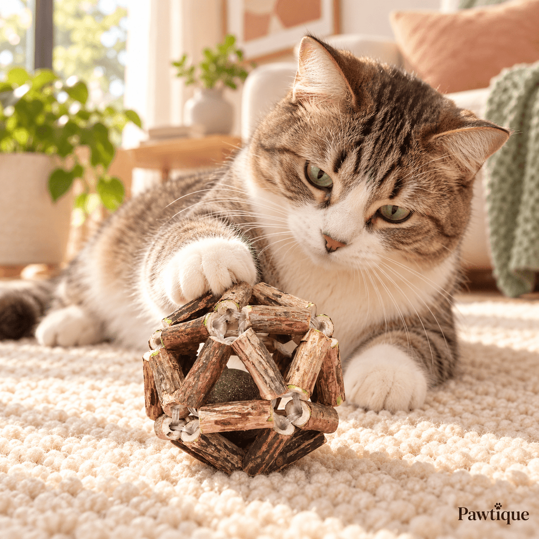 Pawtique Silvervine &amp; Catnip Cage Ball - Pawtique