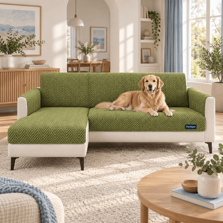 Pawtique SlipSafe™ Chenille Sectional Sofa Cover - Pawtique