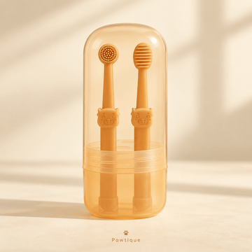 Pawtique SmileStart™ Silicone Pet Toothbrush Set - Pawtique
