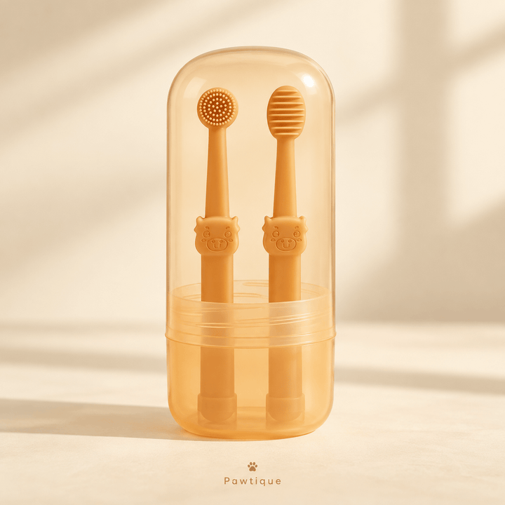 Pawtique SmileStart™ Silicone Pet Toothbrush Set - Pawtique