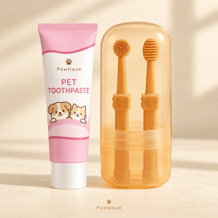 Pawtique SmileStart™ Silicone Pet Toothbrush Set - Pawtique